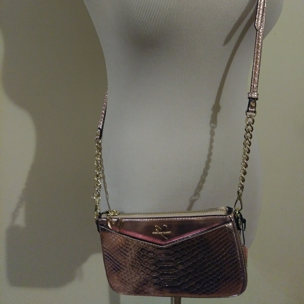Victoria's Secret Crossbody Metallic Pink Purse